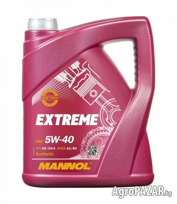 Синтетично моторно масло MANNOL Extreme 5W40 5л