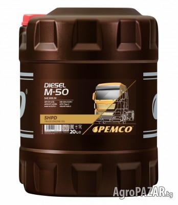 Моторно масло Pemco Diesel M-50 SHPD 20W50 20л